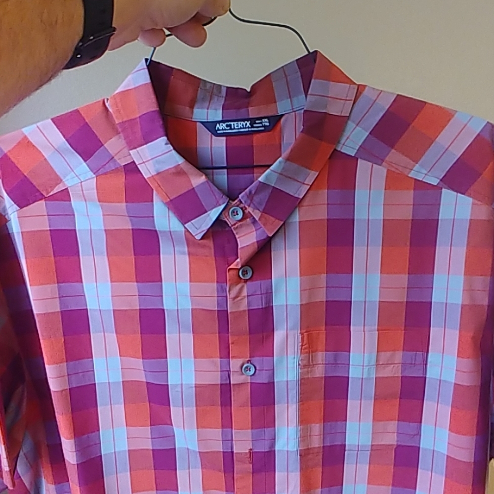 Arc'teryx plaid button down shirt